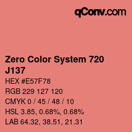 Código de color: Zero Color System 720 - J137 | qconv.com