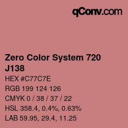 Color code: Zero Color System 720 - J138 | qconv.com