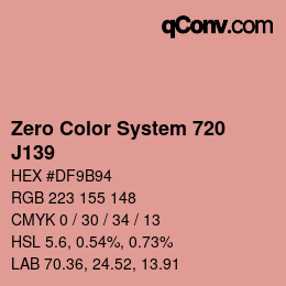 Color code: Zero Color System 720 - J139 | qconv.com