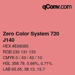 カラーコード: Zero Color System 720 - J140 | qconv.com