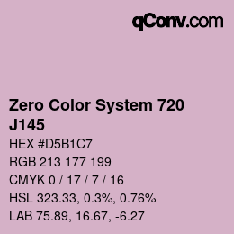 Color code: Zero Color System 720 - J145 | qconv.com