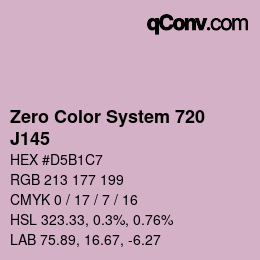 Code couleur: Zero Color System 720 - J145 | qconv.com