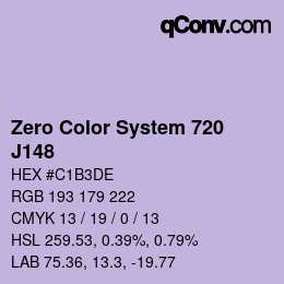 Código de color: Zero Color System 720 - J148 | qconv.com