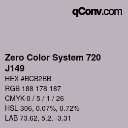 Farbcode: Zero Color System 720 - J149 | qconv.com