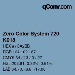 Farbcode: Zero Color System 720 - K018 | qconv.com