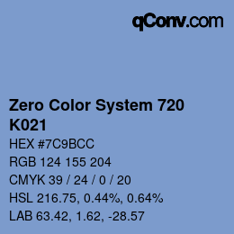 Código de color: Zero Color System 720 - K021 | qconv.com