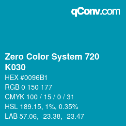 カラーコード: Zero Color System 720 - K030 | qconv.com