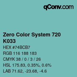 Farbcode: Zero Color System 720 - K033 | qconv.com