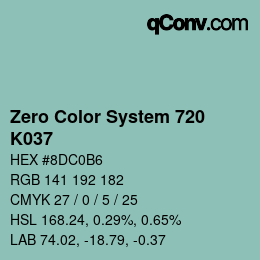 Color code: Zero Color System 720 - K037 | qconv.com