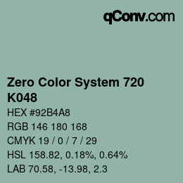 Código de color: Zero Color System 720 - K048 | qconv.com