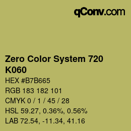 Código de color: Zero Color System 720 - K060 | qconv.com