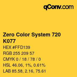 Color code: Zero Color System 720 - K077 | qconv.com