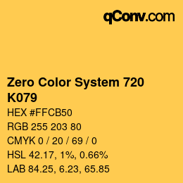 Color code: Zero Color System 720 - K079 | qconv.com