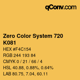 Color code: Zero Color System 720 - K081 | qconv.com