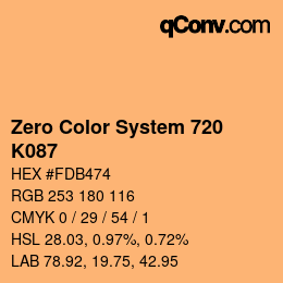 Código de color: Zero Color System 720 - K087 | qconv.com