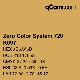 Color code: Zero Color System 720 - K097 | qconv.com