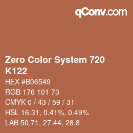 Color code: Zero Color System 720 - K122 | qconv.com