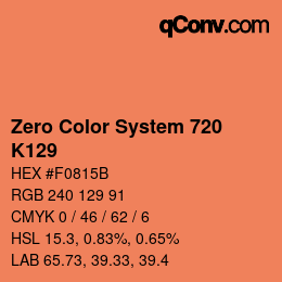 Color code: Zero Color System 720 - K129 | qconv.com