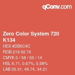 カラーコード: Zero Color System 720 - K134 | qconv.com