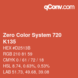 Color code: Zero Color System 720 - K135 | qconv.com