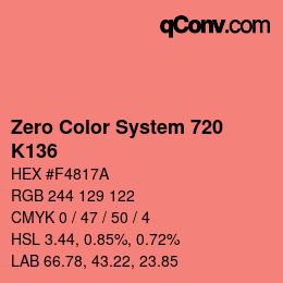 Color code: Zero Color System 720 - K136 | qconv.com