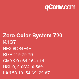 Color code: Zero Color System 720 - K137 | qconv.com
