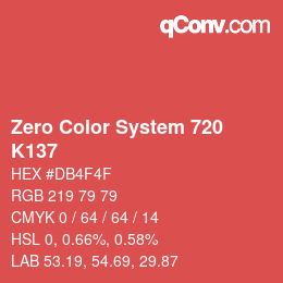 Color code: Zero Color System 720 - K137 | qconv.com