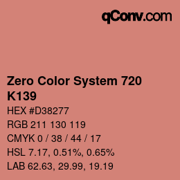 Color code: Zero Color System 720 - K139 | qconv.com