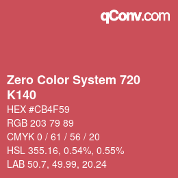 Farbcode: Zero Color System 720 - K140 | qconv.com