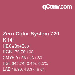 Farbcode: Zero Color System 720 - K141 | qconv.com