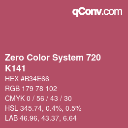 Color code: Zero Color System 720 - K141 | qconv.com