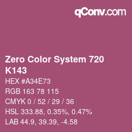 Farbcode: Zero Color System 720 - K143 | qconv.com