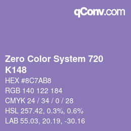 Color code: Zero Color System 720 - K148 | qconv.com