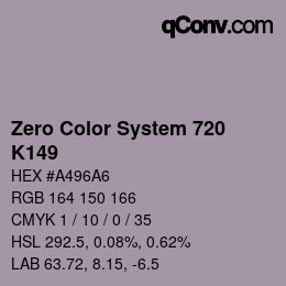 Farbcode: Zero Color System 720 - K149 | qconv.com