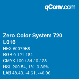 Código de color: Zero Color System 720 - L016 | qconv.com