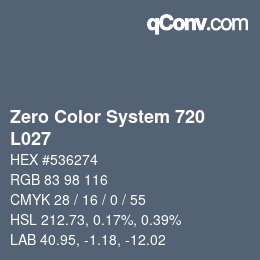 Código de color: Zero Color System 720 - L027 | qconv.com