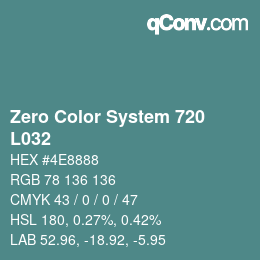 Farbcode: Zero Color System 720 - L032 | qconv.com