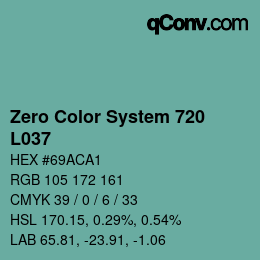 Code couleur: Zero Color System 720 - L037 | qconv.com