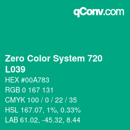 Código de color: Zero Color System 720 - L039 | qconv.com