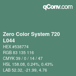 Farbcode: Zero Color System 720 - L044 | qconv.com