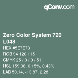 Farbcode: Zero Color System 720 - L048 | qconv.com
