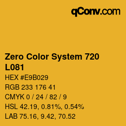 Color code: Zero Color System 720 - L081 | qconv.com