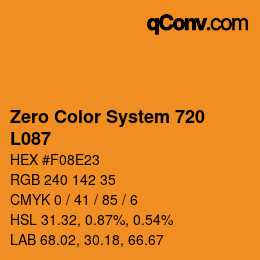 Color code: Zero Color System 720 - L087 | qconv.com