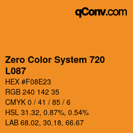Código de color: Zero Color System 720 - L087 | qconv.com