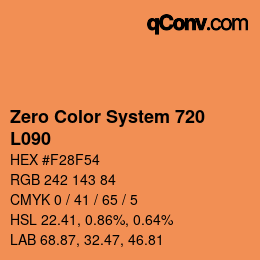 Color code: Zero Color System 720 - L090 | qconv.com