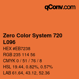 Color code: Zero Color System 720 - L096 | qconv.com