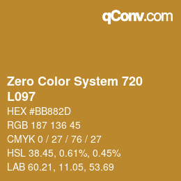 Color code: Zero Color System 720 - L097 | qconv.com