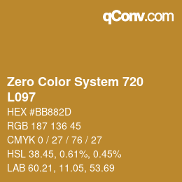 Color code: Zero Color System 720 - L097 | qconv.com