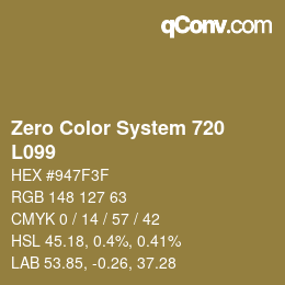 Color code: Zero Color System 720 - L099 | qconv.com