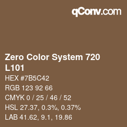 Farbcode: Zero Color System 720 - L101 | qconv.com